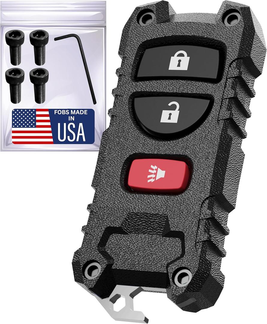 Dubbs Hardware Key Fob Cover for Nissan & Infiniti, Altima, 350Z, Maxima, Frontier, Pathfinder, Armada -Custom Fit 2003-2020