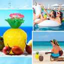 Sabary 24 Pieces Tropical Pineapple Coconut Cups Plastic Hawaii Cups with Hibiscus Flower Straws for Adults Hawaiian Luau Party Summer Beach Party Pineapple Carnival Celebrations Birthday Decorations