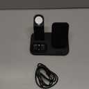 Wireless Charging Station 3 in 1 RJR Compatible with Apple Devices, Charging Dock for iWatch, Built-in Wireless Charger Stand for iPhone Series AirPods Gifts (with 18W Adapter) Graphite Black