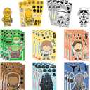 24 Sheets Make a Face Star War Stickers for Teens, Make Your Own Stickers for Teens Crafts Party Favor, Rewards, Art Craft, Birthday Gift (Star war)