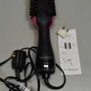 Dual Voltage Hair Dryer Brush with Negative Ion Anti-frizz Styler - Hot Air Volumizer for 110V-120V/220V-240V European and Travel Use