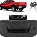 Dtomi Tailgate Handle, Rear Locking Tailgate Latch Handle Compatible with GMC Chevy Vehicle Silverado Sierra 1500 20072013, Sierra Silverado 2500 HD 3500 HD 20072014 Replace# 22755305, 17802393
