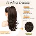 Flufymooz Ponytail Extension for Women, 20 Inch Drawstring Ponytail Hair Extension for Women, Soft Natural Looking Synthetic Pony Tails Hairpiece(Dark Chocolate Brown)