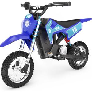 Hiboy DK1 36V Electric Dirt Bike,300W Electric Motorcycle - Up to 15.5MPH & 13.7 Miles Long-Range,3-Speed Modes Motorcycle for Kids Ages 3-10 (Blue)