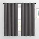 NICETOWN Blackout Curtains for Bedroom 63 inch Length 2 Panels - Window Treatment Thermal Insulated Solid Grommet Blackout for Living Room (52 by 63 Inch,Grey)