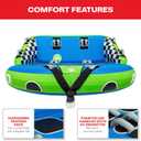 Airhead Mable Towable Tube for Boating, 1-4 Rider Inflatable Boat Tube for Water Tubing, Heavy Duty Full Nylon Cover, EVA Foam Pads, Dual Tow Point, Patented Speed Safety Valve