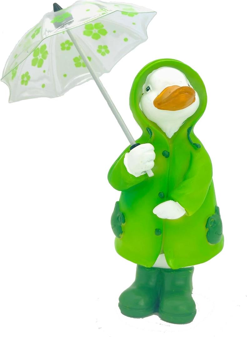 Spring Decor Duck Figurine Statue Cute Resin Green Ducks Gifts-Shelf Office Home Decor