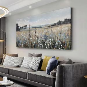 Glvzygy Canvas Wall Art Vintage Decor Artwork Classical Oil Painting Canvas Prints Vintage Landscape Wall Art Suitable for Living Room Bedroom and Office Home Decor Painting 29"x58"