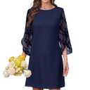 RUMIA Birthday Dresses for Women 2026 Vestidos Elegantes de Mujer Formal Lace Blue 2XL