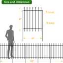 FOREHOGAR Metal Garden Fence 30 in H x 10 ft L,Border Fence Panels Animal Barrier for Dogs, No Dig Garden Fencing for Yard Patio Flower Bed Lawn Outdoor,5 Panels + 6 Stakes Black