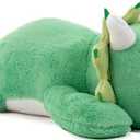 GOADQ 2 Pounds Weighted Dinosaur Stuffed Animals, 15.7Inch Green Weighted Dino Plush,Cute Plush Toy Pillow for Kids & Adults, Gift for Thanksgiving, Christmas and Birthday.