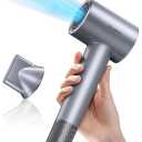 Hair Dryer, High-Speed Ionic Low Noise Blow Dryer with Brushless Motor for Fast Drying, Thermo-Control Quiet Compact Hair Blow Dryer, Hairdryer with 1 Nozzle Attachments for Home Salon Travel