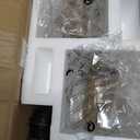 Industrial Table Lamps for Bedrooms Set of 2 - Fully Dimmable Bedside Lamps with USB A and C Ports and Outlet, Black Nightstand Lamps with Glass Shade for Living Room, Desk Lamps for Office Reading