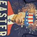 Joe Biden Happy Easter for Funny 4th of July T-Shirt (Brown, L)