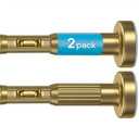2pack Tension Curtain Rod 41-126 In(4-10Ft),Long Shower Curtain Rods No Drilling Outdoor Tension Rods For Patio Gold Shower Rod For Window Or Bathroom，Rod Diameter 1.26in-One-Bond Stretching