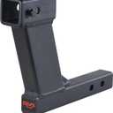 TOPTOW Trailer Hitch Extender Adapter with 10-inch Riser/Drop, 2" Receiver, 2-inch Solid Shank, 10000lbs Capacity