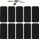 inYYTer 10 Pack Ceiling Fan Filters for Blades, Strong Activated Coconut Carbon Filter for Ceiling Fans, Universal Fit Unscented Charcoal Fan Air Purifier Pad