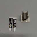 Shower Head Holder All Metal Handheld Shower Wand Bracket Adhesive Shower Wall Mount Holder Brass Shower Spray Holder Brushed Nickel, Drill Free Glue Installation