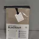 Faux Linen Total Blackout Curtains for Bedroom 84 Inches Long, Plaza Taupe