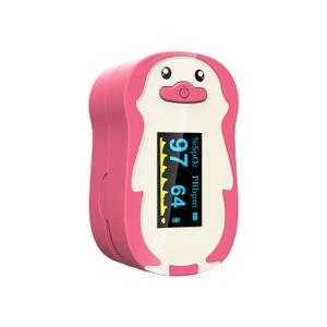 Infant Pulse Oximeter Pink, Oxygen Saturation Meter Fingertip for Children, Heart Rate Monitor for Kids Baby with Smart Reminder OED Display, Batteries & Lanyard Included