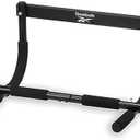 Reebok 8-Grip Pull-Up Bar, Multi-Function Upper Body Workout Rod, Door Frame Fitness Beam with 8 Sure Grip Foam Handles, Portable Chin Up Bar for Strength Training Exercise at Home or Gym