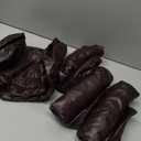 Waterproof Dining Chair Seat Covers Leather Kitchen Seat Covers, Stain Resistant Stretch Chair Seat Covers for Dining Room Chairs Set of 4, Rear Covered Washable Dining Chair Cover Dark Coffee