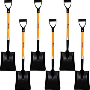 Ashman Transfer Shovel (6 Pack)  41 Inches Long D Grip with Durable Handle  A Premium Quality Multipurpose Shovel for Heavy Duty Construction, Farming, and Outdoor works, Gardening, Landscape works.