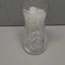 8 inch Clear Glass Flower Vases for Centerpiece Table Home Indoor Desk Decor,Ins Modern Boho Style Vase for Wedding Housewarming Gift (White)