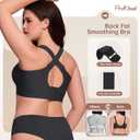 ProKloud Jelly Bras for Women No Underwire Wireless Bra with Support and Lift Full Coverage Plus Size Comfy Seamless Bra (Black, XXL)