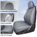 Coverado Tacoma Seat Covers Full Set, Faux Leather Seat Covers Custom Fit for 2005-2023 Toyota Tacoma Double/Crew Cab Base Prerunner SR5 Limited TRD Sport Interior Covers (Gray)