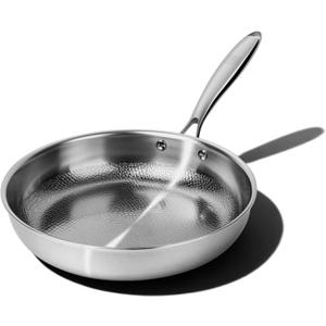 siraat Titanium Frying Pan, Hammered 3-Ply Induction Cookware, 11"