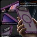 Magnetic for iPhone 17 Air Phone Case, [Compatible with MagSafe], Screen Protector X1, [Military Grade Drop Protection],Matte Finish,Slim,Shockproof,Protective (Deep Purple, iPhone 17 AIR)
