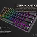 Ranked N60 Nova 60% Form Factor | Hot Swappable Mechanical Gaming Keyboard | 61 Keys Multi Color RGB LED Backlit for PC/Mac Gamer (Black, Gateron Brown)