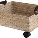 happimess Adaline Underbed Hyacinth Storage Bin 18.11", White Wash