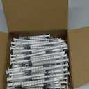 100PCS 1ml 1cc Syringe No Needle Plastic Syringe for Pets Oral, Refilling, Oil or Glue Applicator, Measuring or Transfering Tiny Amount of Liquids, Without Cap