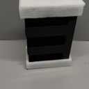 Richboom Acrylic Coffee Cup and Lid Storage Organizer Holder, 3 Compartments, Black