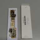 Stylish Metal Band Compatible with Samsung Galaxy Watch 7 Band/FE 6 5 4 40mm 44mm,Galaxy Active 2, 20mm Watch Strap Pretty Chain with Cute Decorative Charms Accessories for Samsung Watch Bands Women (GoldBlack Band/PerfumeBag)