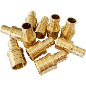 LTWFITTING No Lead Brass PEX Crimp Fitting 1-Inch x 1-Inch x 3/4-Inch PEX Tee (Pack of 4) LTWFITTING No Lead Brass PEX Crimp Fitting 1-Inch x 1-Inch x 3/4-Inch PEX Tee (Pack of 4)