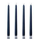 10 inch Dark Blue Taper Candles,Set of 4 Tapered Candle, Tall Candlesticks,Conical Stick Candles,Smokeless,Home Dinner, Party, Wedding, Halloween, Christmas (Dark Blue, 10inch)