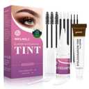 Eyelash & Eyebrow Color Kit, Professional Instant Coffee Lash & Brow Color Kit, Eye Lash & Eye Brow Coloring Set with Natural Bushy Results, Easy to Use & Salon Beauty at Home 7ml Dark Brown
