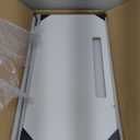 Small Standing Desk with Wheels, Mobile Stand Up Desk, Portable Standing Table on Wheels for Walking Pad, Rolling Computer Desk Adjustable Height, Tall Table (White)