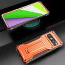 FITO for Google Pixel 8 Pro Case, Dual Layer Shockproof Heavy Duty Phone Case Built-in Kickstand for Google Pixel 8 Pro Phone (Orange)