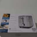 BLACK+DECKER 2-Slice Toaster with 7 Toast Shade Settings, Extra-Wide Slots for Bagels, Stainless Steel Exterior Finish (Silver)