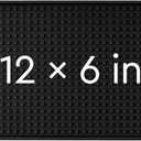 2 x Rubber Bar Mat 612", Premium Countertop Mat for Coffee Bar, Home Bar & Kitchen, Durable 1cm Thick Rubber Drink Mat with Textured Surface That Helps Reduce Slipping, Black Bar Spill Mat