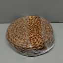 BARIEN Brown Woven Placemats Round Set of 6, Natural Water Hyacinth Weave Placemat for Dining Table, Large Handmade Woven Placemats Heat Resistant Non-Slip (12")