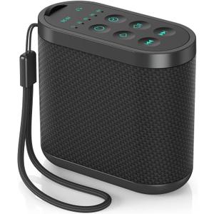 Portable White Noise Sound Machine for Adults, Baby - Brown/Pink/White Noise MachineRechargeable Battery, Headphone Jack, 21 Sounds, Nonstop Play & Sleep Timer, Memory Function, Home, Office,Travel (Small, Black)