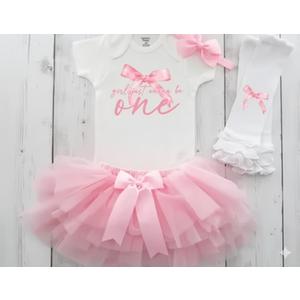 Newborn Baby Girls 1st Birthday Outfits Short Sleeve Romper + Tutu Skirt Diaper Cover + Headband Infant Summer Clothes 9-12M