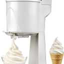 Soft Serve Ice Cream Machine with Freezer Bowl, 1.0 Qt Homemade Swirl Ice Cream Maker, Ice Cream Machine for Frozen Yogurt & Sorbet, 2030 Min Fast Churn, Easy to Clean, Compact Gift Appliance