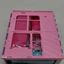 Doll House Portable & Foldable Dollhouse w/ 60+ Pcs & 2 Dolls, Play House Toy with Bedroom Bathroom Kitchen Furniture Playset, Playhouse Birthday Gift for Girl Kid Toddler
