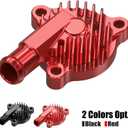 NICECNC Motorcycle Aluminum Thermostat Cover Compatible with Honda TRX450R 2010 2011 2012 2013 2014, TRX450ER Electric Start 2006-2009 2011-2014 Thermostat Housing, Replacement for 19321-HP1-670(Red)